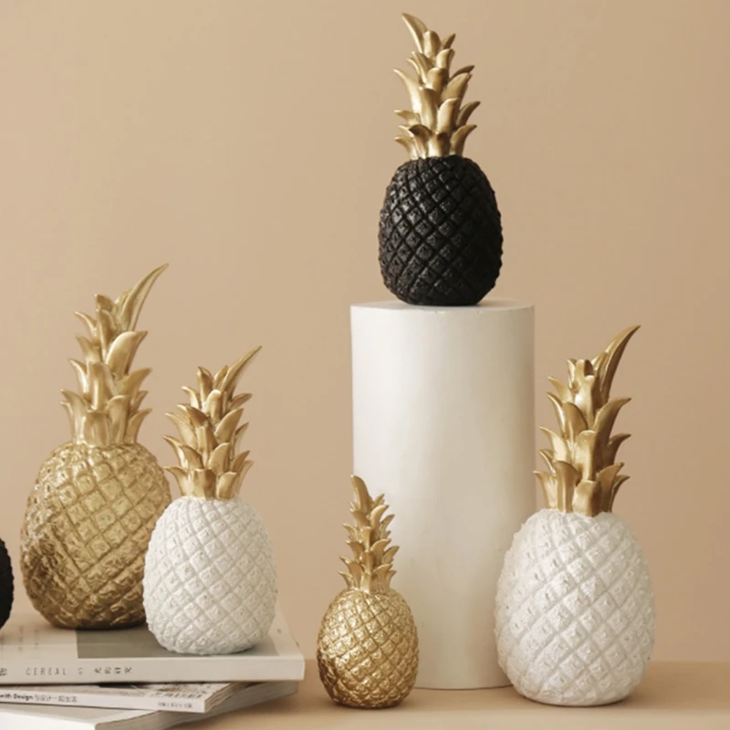 

Golden Modern Nordic Style Pineapple Ornament Desktop Ramadan Decoration for Gif R3MA