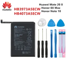 100% Orginal Huawei HB3973A5ECW HB4073A5ECW 5000mAh Battery For HUAWEI Honor 8X Max/Honor Note 10 /Mate 20X 20 X EVR-AL00+Tools