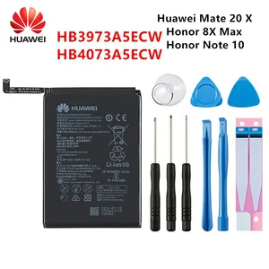 100 orginal huawei hb3973a5ecw hb4073a5ecw 5000mah battery for huawei honor 8x maxhonor note 10 mate 20x 20 x evr al00tools free global shipping