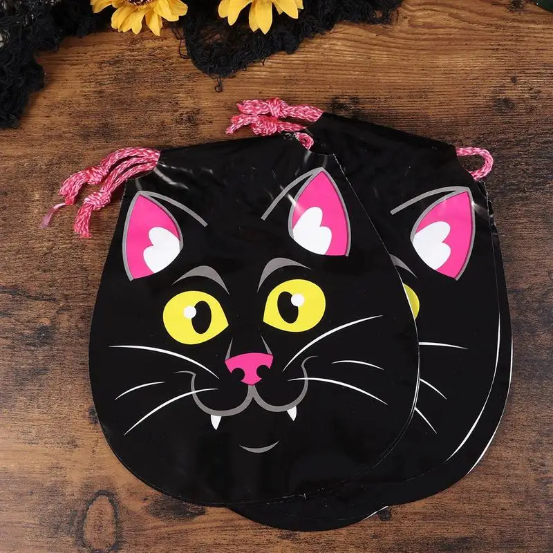 3 шт. мешочки для подарка на Хэллоуин с тыквой черепом черной кошкой|Подарочные