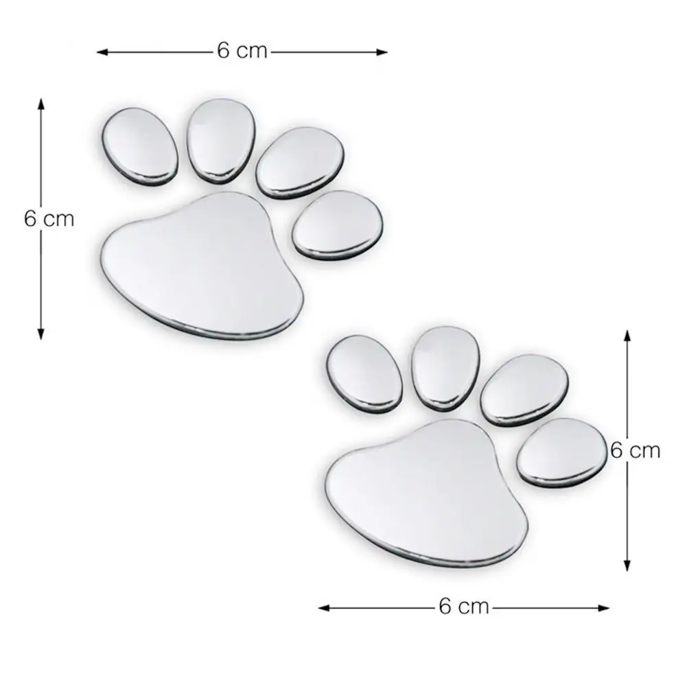 

2pcs/set Car Stickers Cool Design Paw 3D Animal Dog Cat Bear Footprints Car Decal Car Stickers Dropshipping