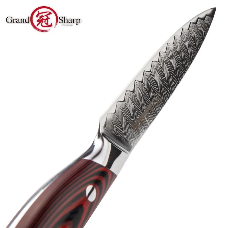 Нож для кухни GRANDSHARP Damascus 5 дюймовый утилита VG10 японская сталь Шеф-повар 67 слоев