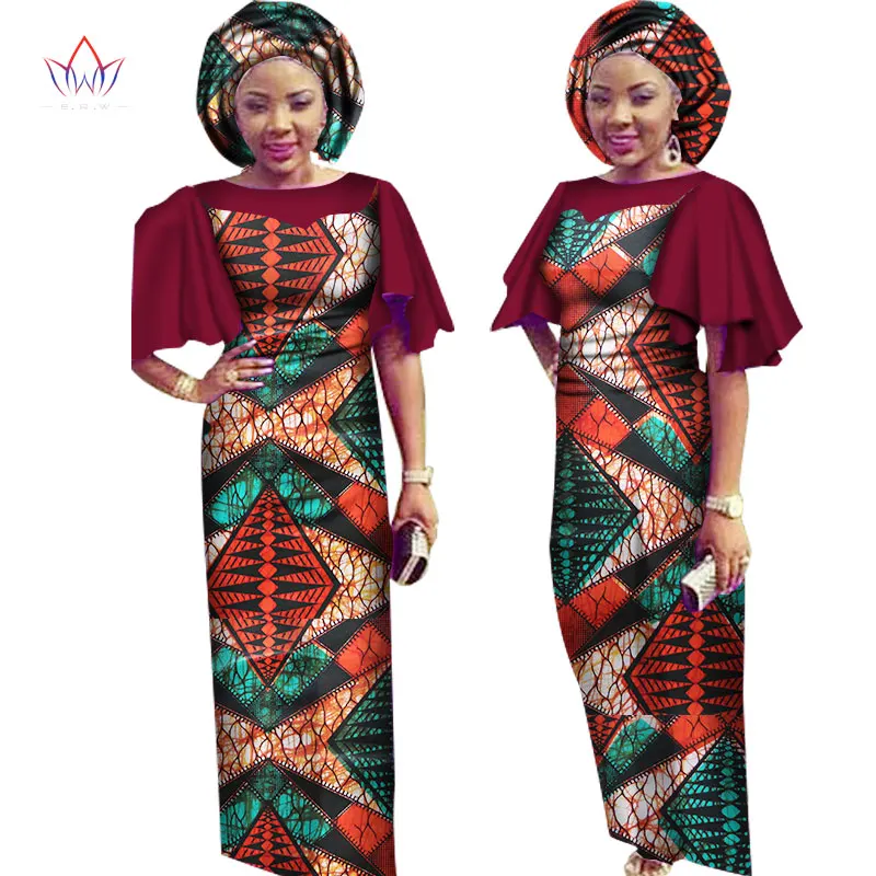 Платье с принтом в африканском стиле макси платья традиционная Женская одежда