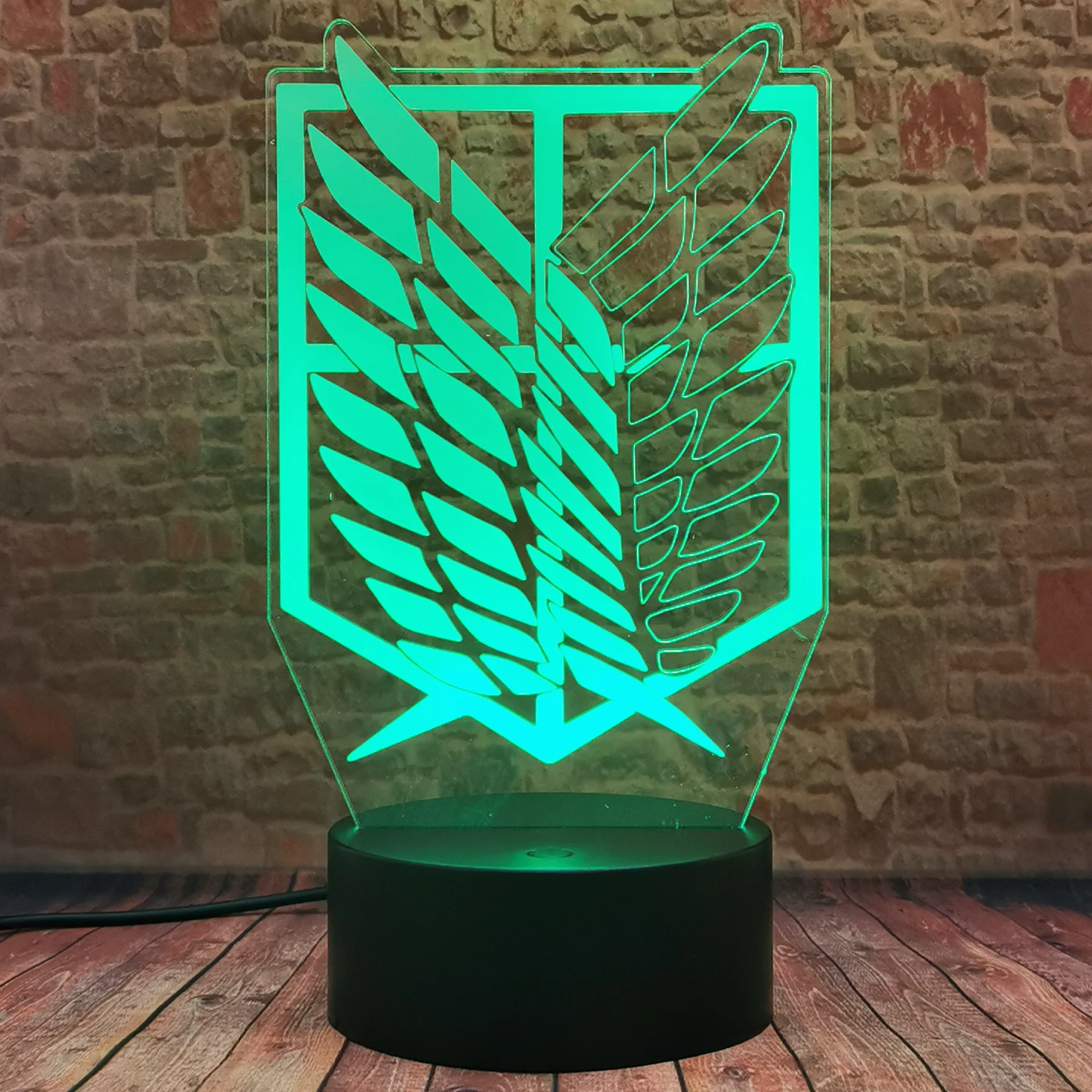 Ночсветильник светодиодный с логотипом аниме атака на Титанов детская