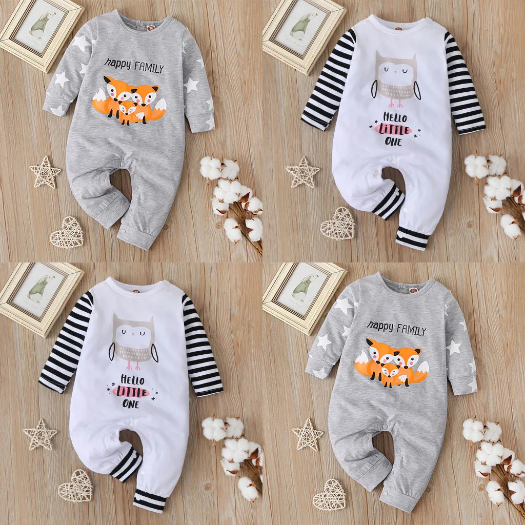 Комбинезоны одежда для малышей Одежда новорожденных девочек с длинными рукавами