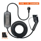 Домашняя зарядка для автомобиля SAE J1772 тип 1 16 А однофазный 5 м американский Стандартный Портативный Зарядный Кабель AC EV