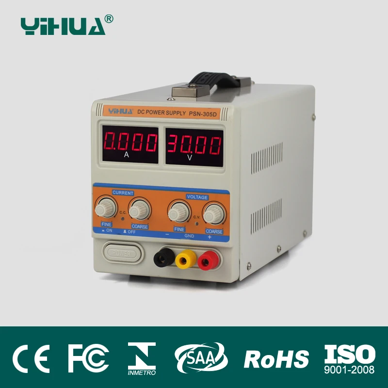 YIHUA PSN 305D 30 В/5A Регулируемый цифровой источник питания постоянного тока SMPS 110 В/220 В