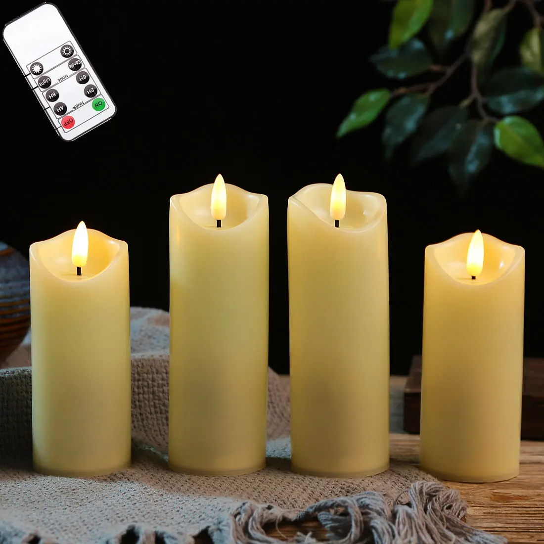 Flickering Light Warm White Remote Control LED Candles,Battery Powered Electric Fake Flameless Votive Candles For Wedding Church