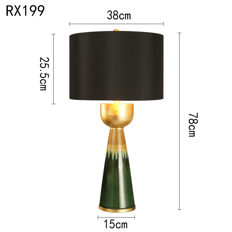 

Light Luxury Table Lamp Bedroom Bedside Lamp American Living Room Wedding Decoration Hotel Desk Room Bedside Lamp