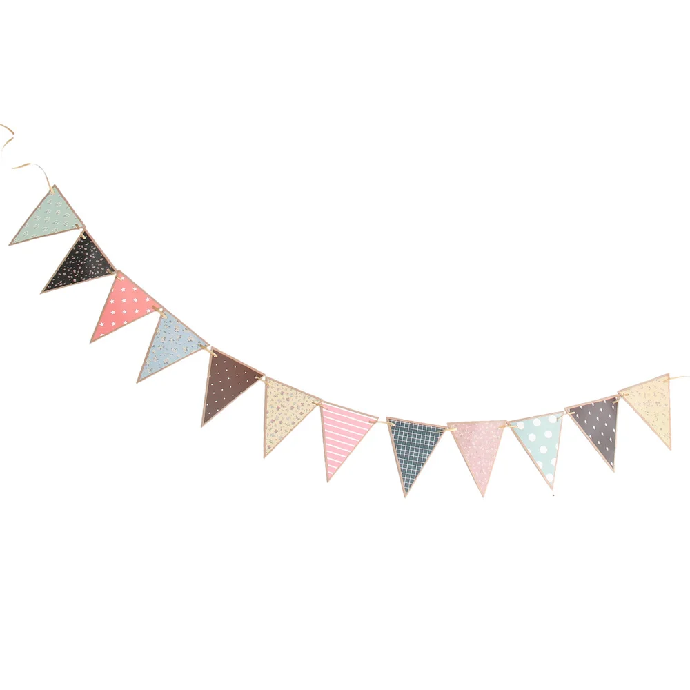 1 Pc Party Scene Layout Props Decorative Hanging Pennant Banquet Bunting (random color) | Дом и сад