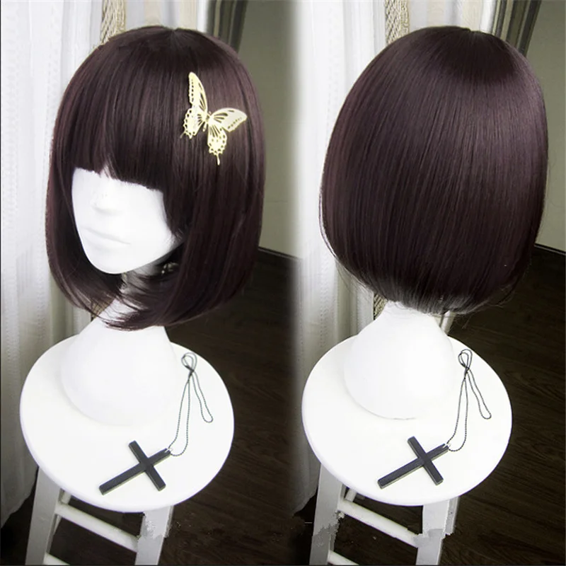 Pelucas de Cosplay аниме Bungo бродячие собаки Akiko Yosano салонный резистент al Heat rizado corto marron 2019 -