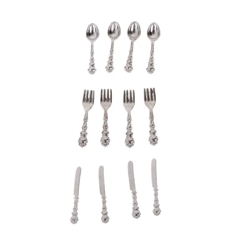 12 шт. вилка моделирования Ножи кухня мебель для еды игрушка кукольный домик