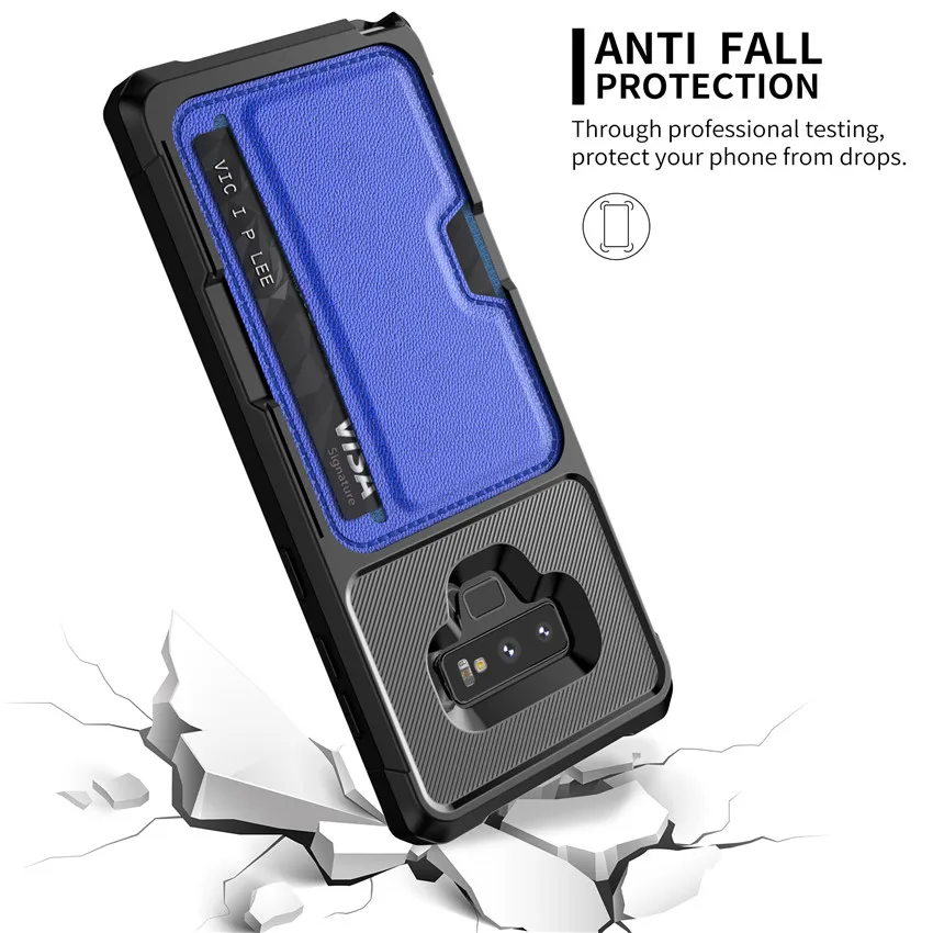 Роскошный кожаный кошелек для карт чехол телефона Samsung Galaxy Note 9 S9 s10 Plus S10e