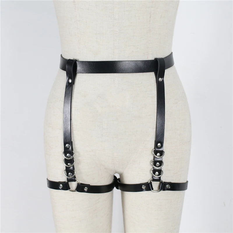 

Gothic Sexy Leather Thigh Harness Garter Belt Stockings Women Wedding garter Leg Belt Body Harness Erotic Belt Sexy Lingerie
