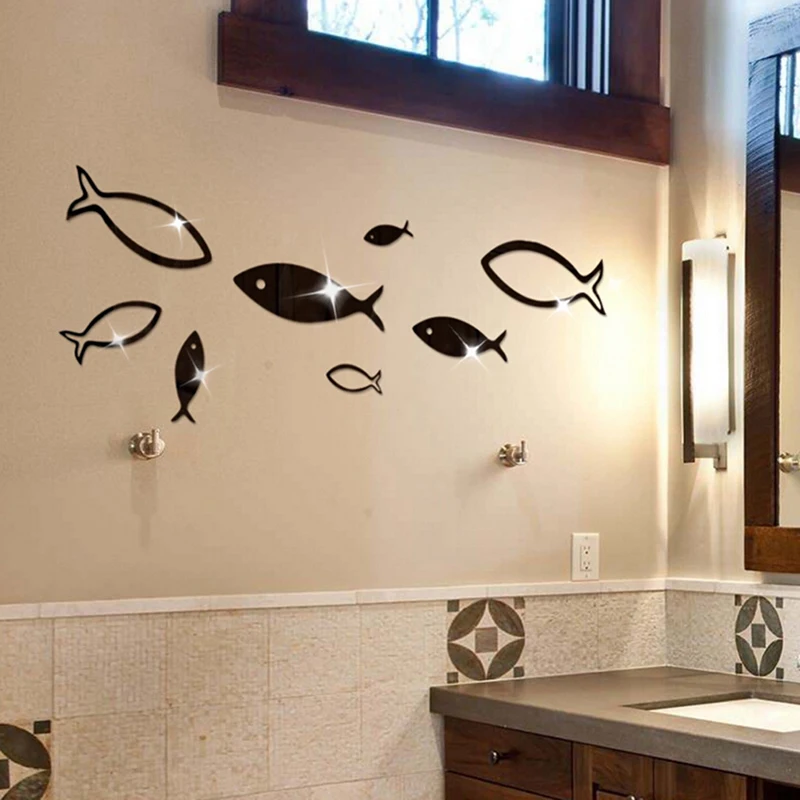 

3D Removable Wall Stickers Small Fish Wall Sticker For Kids Rooms Home Wall Decor DIY Fridge Stickers Decal Art Room Decoration