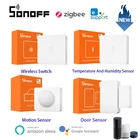 Датчик температуры и влажности SONOFF SNZB-01 02 03 04 ZigBee, работает с приложением SONOFF ZigBee eWeLink