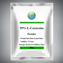 99% L-Carnosine Powder Prolongs Cell Life,Skin Care and Anti-aging 500-1000g