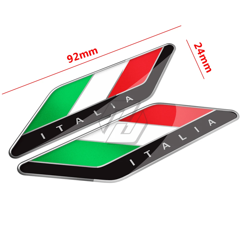 Наклейки для автомобилей Aprilia Ducati Suzuki Yamaha Honda Kawasaki 3D флаг Италии наклейка
