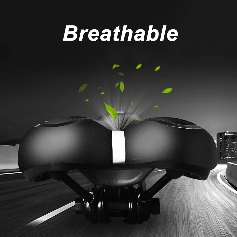 

Bicycle Saddle Shock Absorbing Silicone Cushion PU Leather Surface Silica Filled Gel TimeTrial Comfortable Shockproof Bicycle