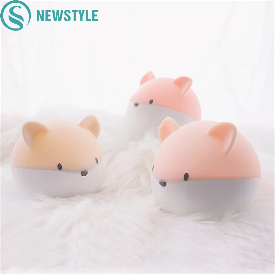 

Цветной силиконовый ночник с таймером, приглушаемый ночник для спальни, прикроватная лампа, милая игрушка, подарки для детей