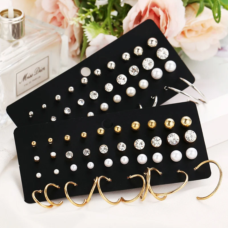 Женские серьги-гвоздики в минималистическом стиле 20 пары/компл. | Украшения и