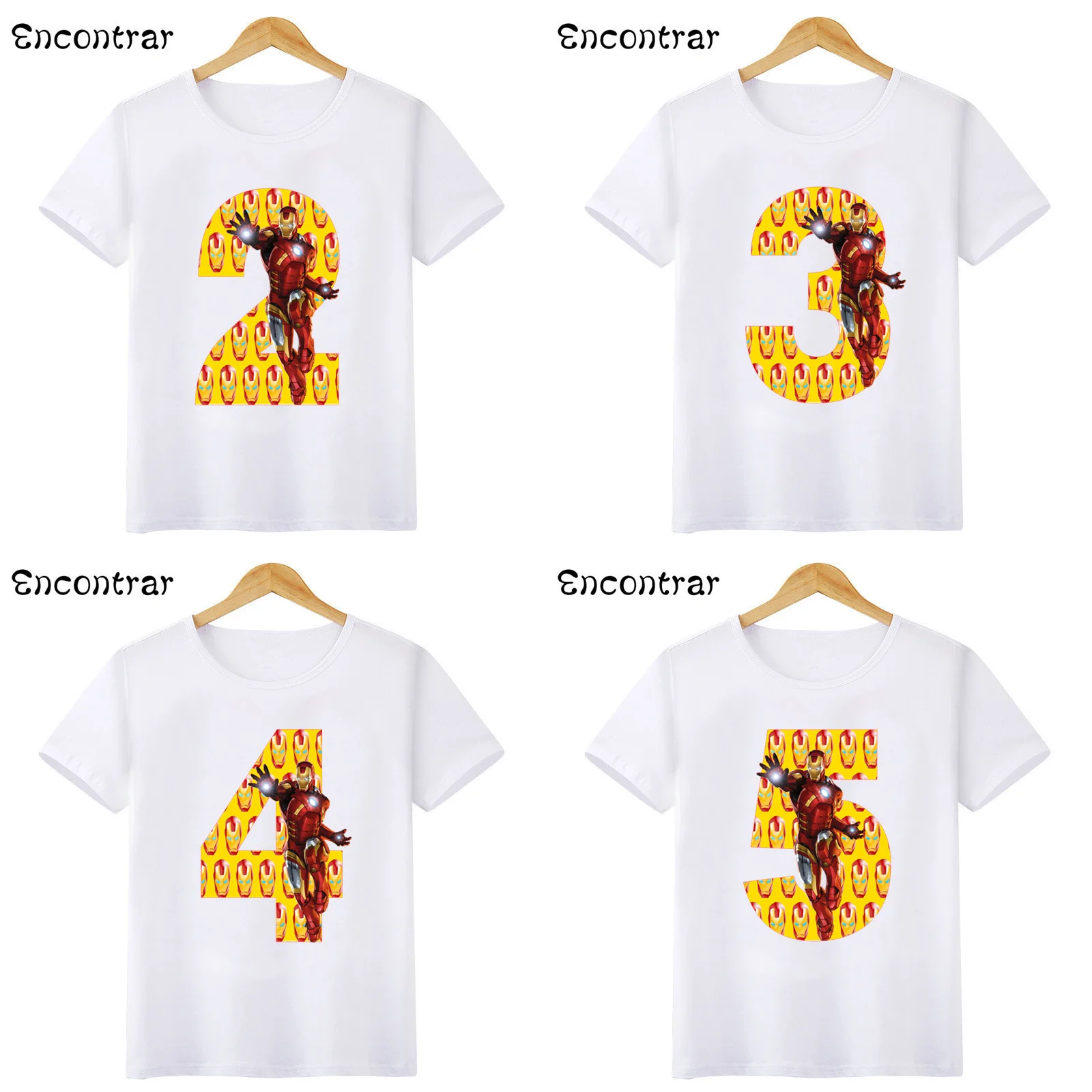 Дети Marvel Мстители Железный человек мультфильм футболки Мальчики/Девочки День