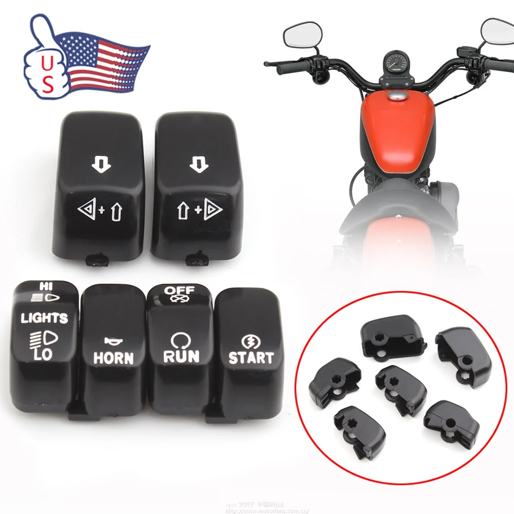 

Крышка для мотоциклетного переключателя ручного управления для Harley Road King Softail Dyna Fat Bob Sportster 883 1200 1996-2013 US