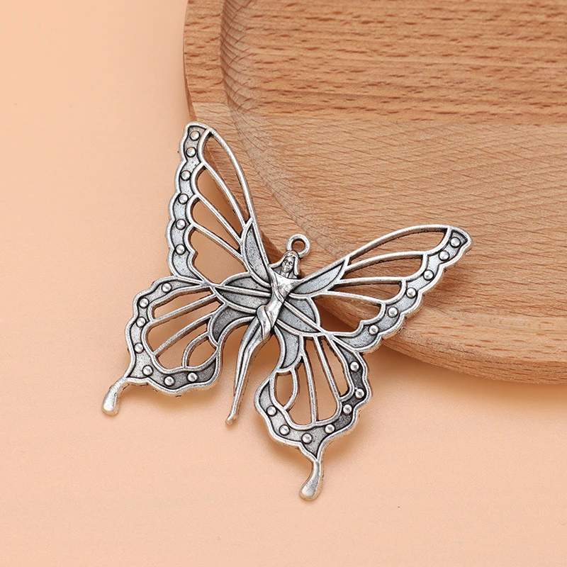 ZXZ 5 шт. тибетские серебряные подвески в виде большой богини новой бабочки