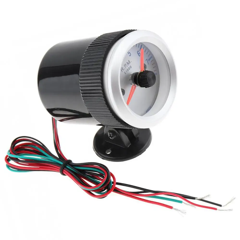 Тахометр автомобильный 2 дюйма 52 мм 12 В С сисветодиодный кой 0 ~ 8000 об/мин |
