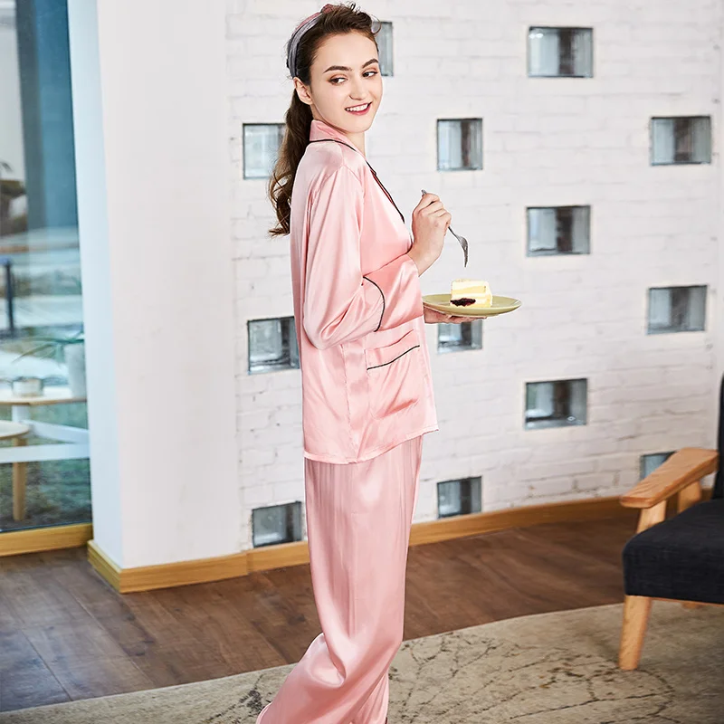 

New 2 Pcs Set Loungewear Women Pyjama Satin High Quality Ladies Casual Sleepwear Home Clothing Homewear Pajamas