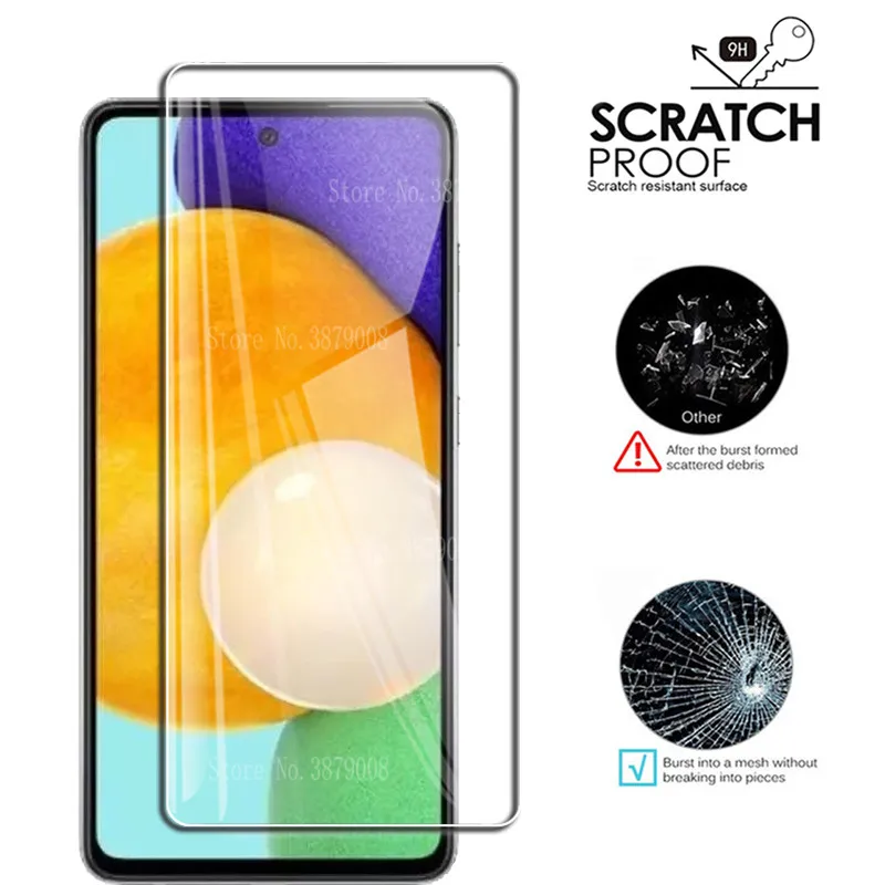 

3Pcs glass For samsung a52 protective glass for samsung galaxy a 52 52a 2021 sm-a525b/ds 6.5'' a526 screen protector phone Film