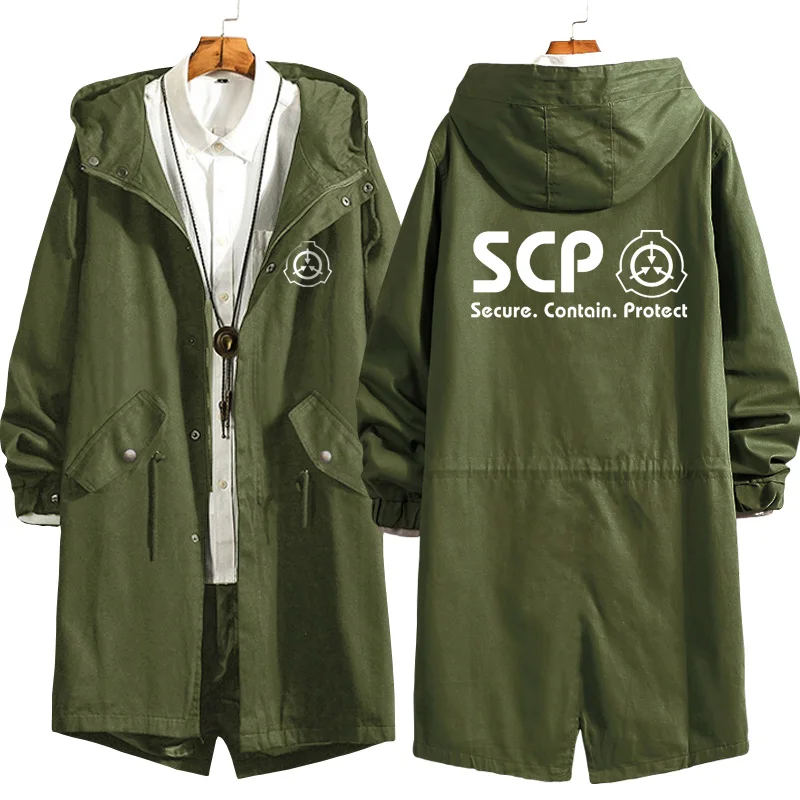 Костюм для косплея SCP Secure Contain Protect женщин и мужчин худи с длинным рукавом пальто