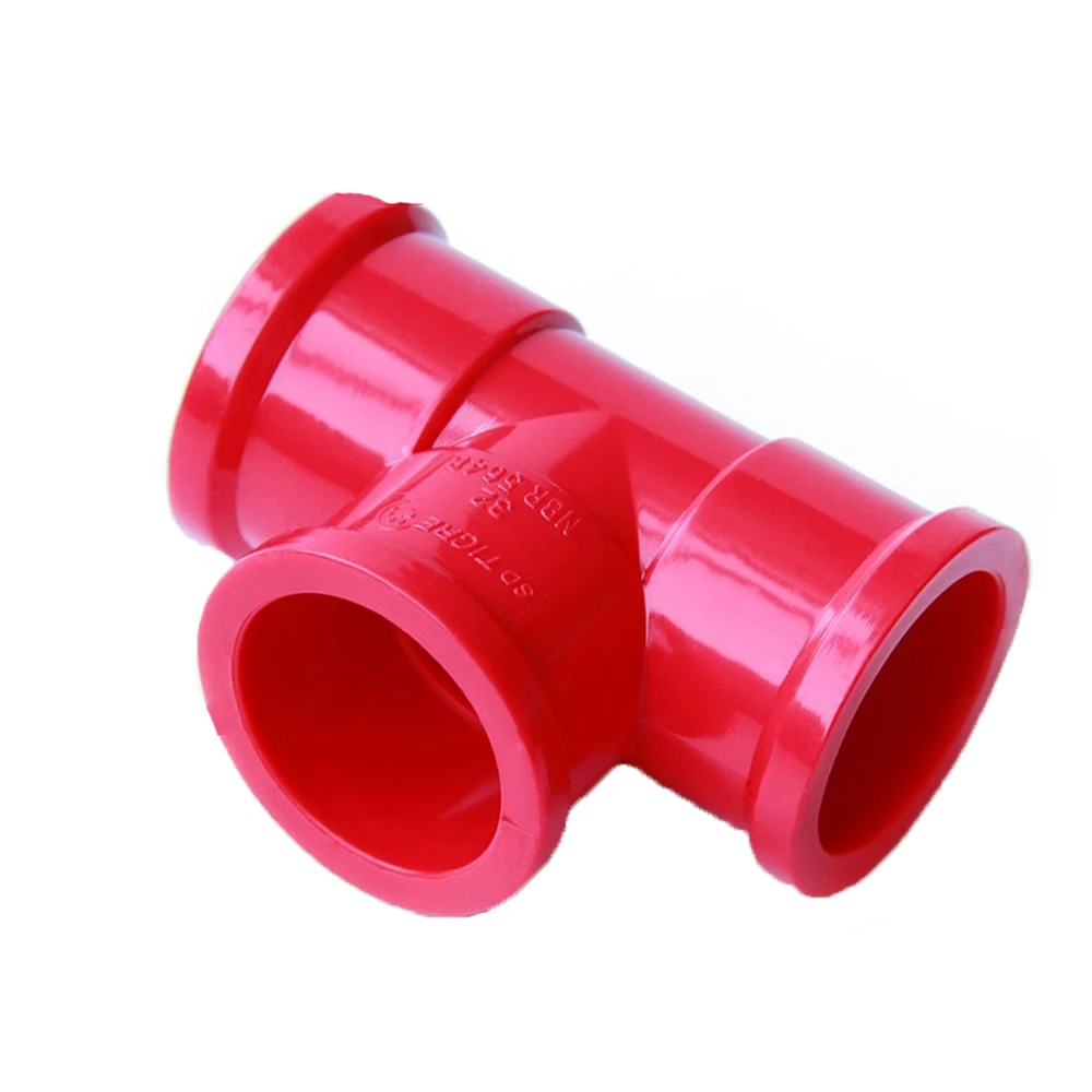 Красный соединитель из ПВХ коленчатый Тройник прямые соединения аквариумная