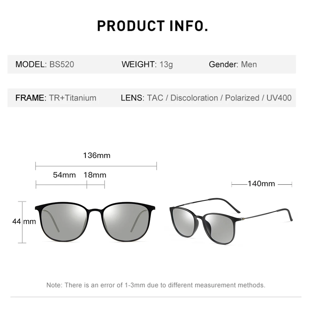 CAPONI овальные мужские солнцезащитные очки фотохромные поляризованные для мужчин