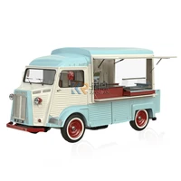 retro street food car 4 wheels outdoor food truck mobile food cart with sales window for sell coffee ice cream snack
