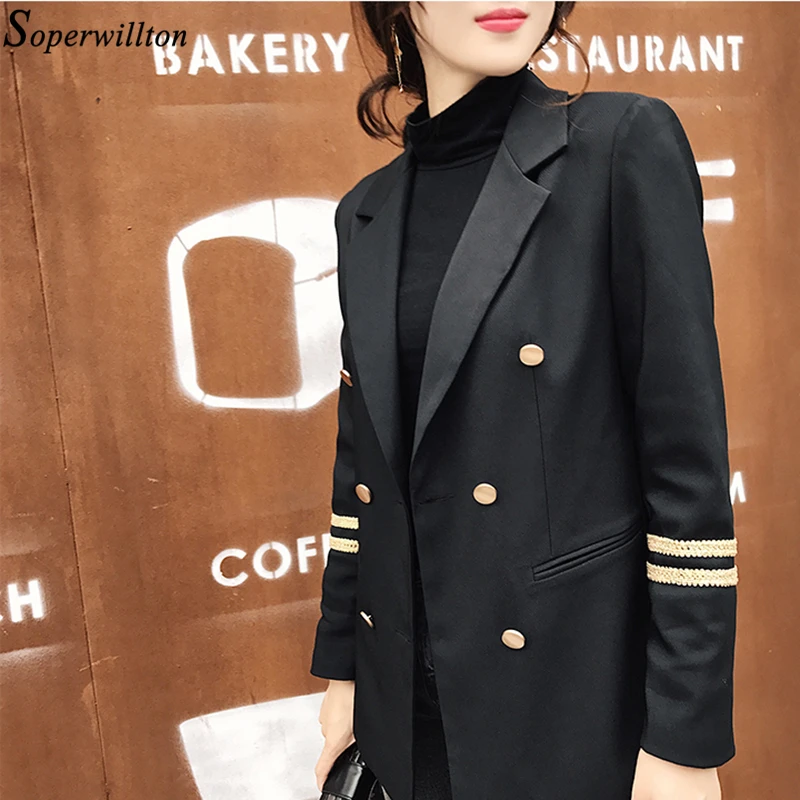 Женские блейзеры с вышивкой длинные весна осень 2018 двубортное пальто