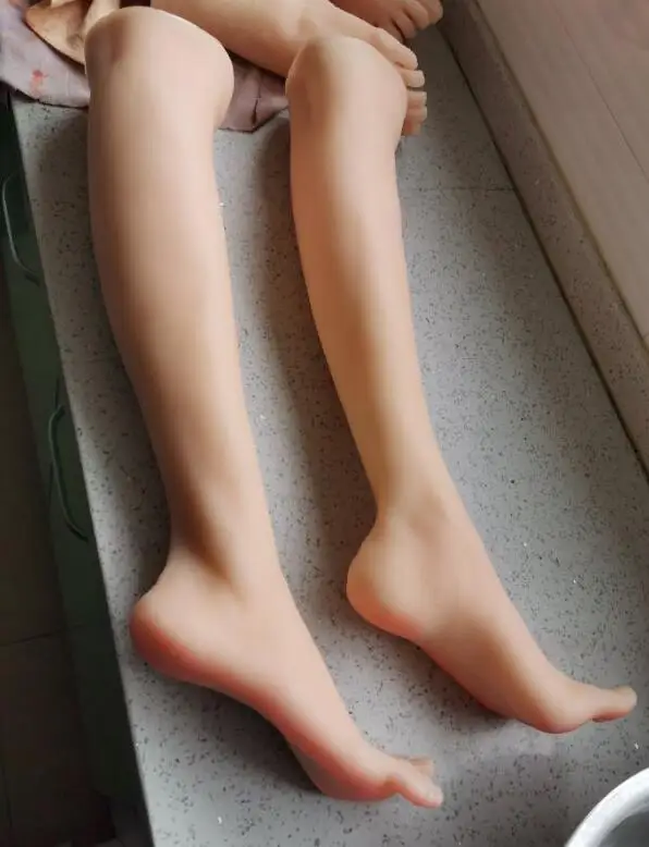 74 см настоящий женский манекен для ног vesse Silicone фотография шелковые чулки
