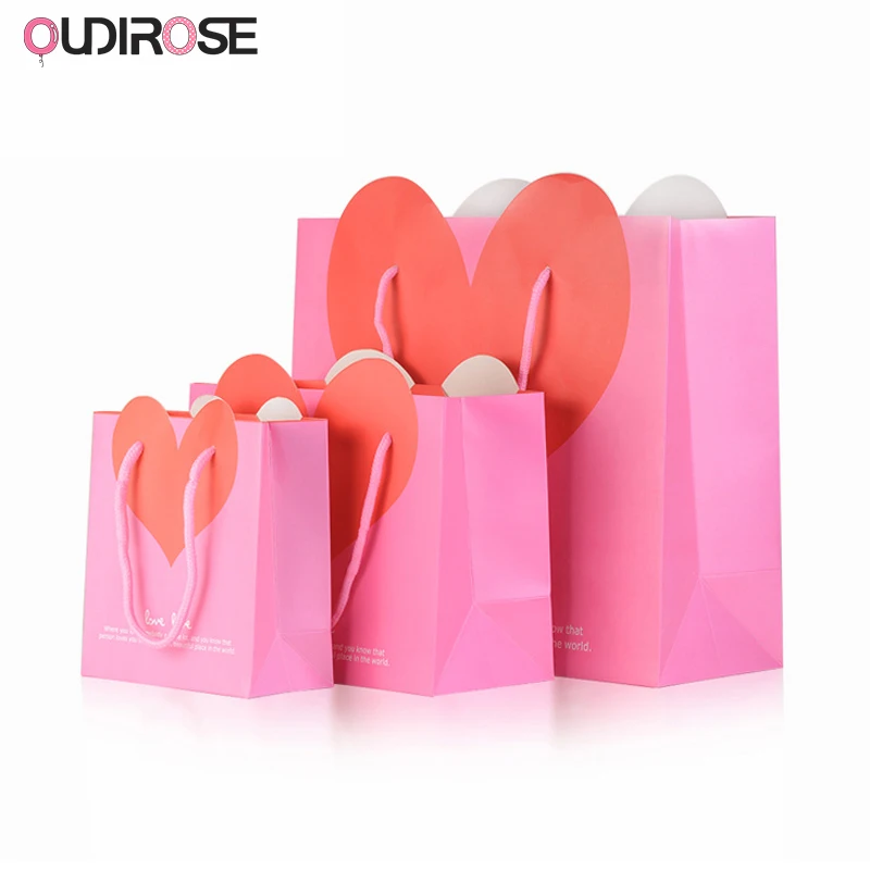 Сумки-тоуты S/M/L с красным сердцем сувенирная упаковка для исповедь товары