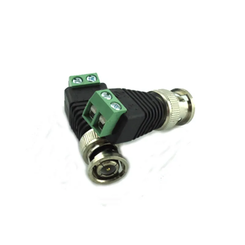 100 шт. оптовая продажа BNC DC Штекерный адаптер видео Balun Coax CAT5 для камеры