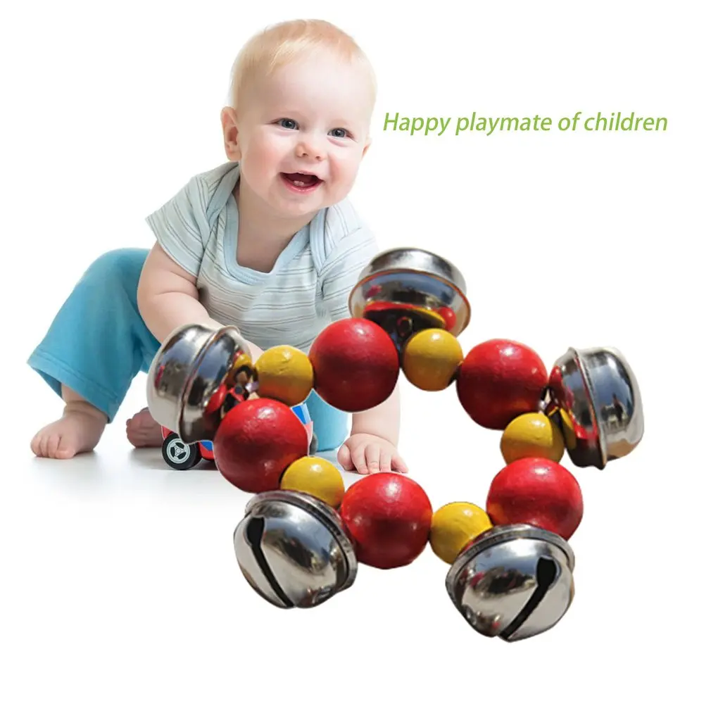 Orff World деревянный шарик колокольчик на запястье ручные игрушки с колокольчиками