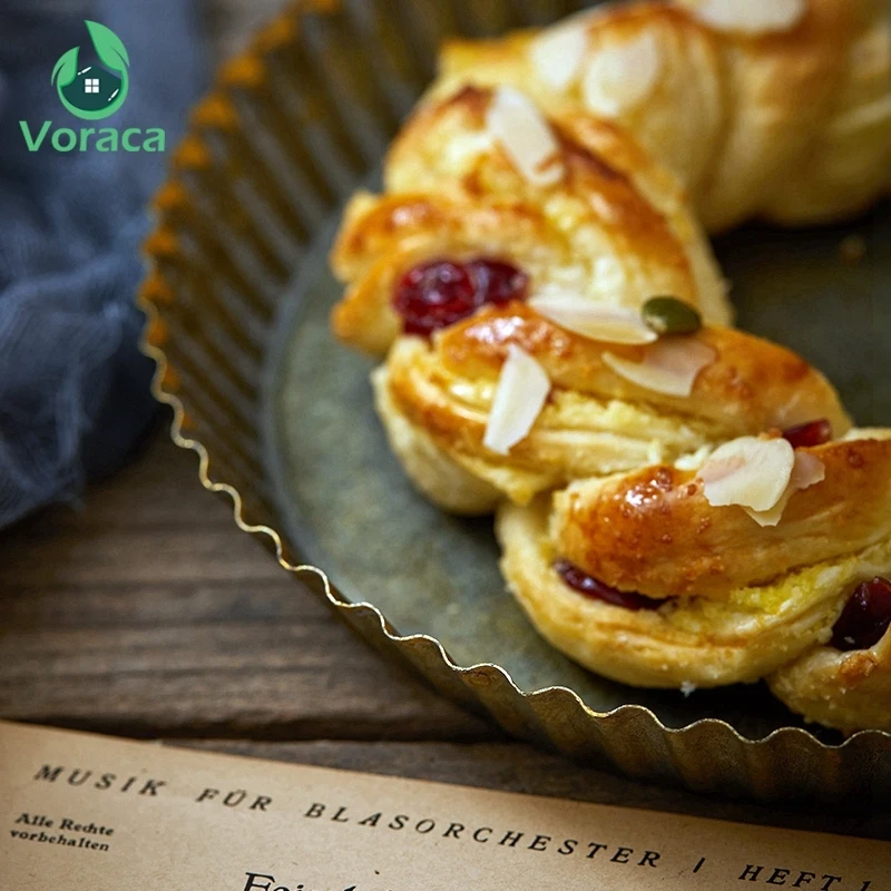 Круглая железная ретро пластина с цветочным кружевом винтажная антикварная