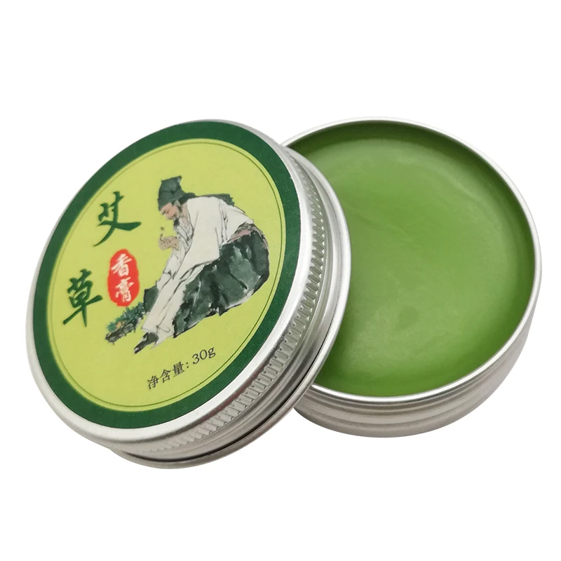 

30G Wormwood Balm Cooling Paste Anti-Mosquito Bites Moxibustion Antibacterial Itching Swelling Medical Herbal Green Cream