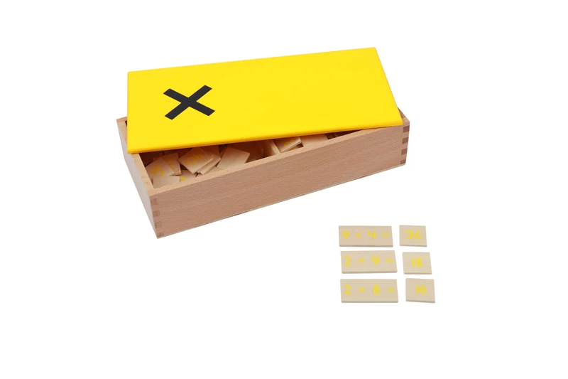 Montessori Box of multiplic.Equations&products toys