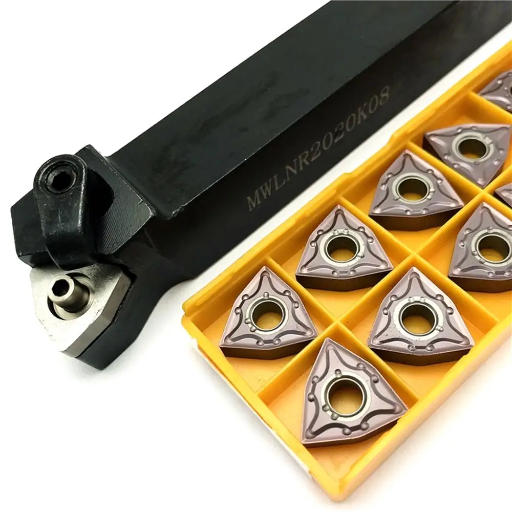 

1PCS MWLNR/L1616H08 MWLNR/L2020K08 MWLNR/L2525M08 Toolholder+10PCS WNMG080404/WNMG080408 Cemented Carbide Blade Combination