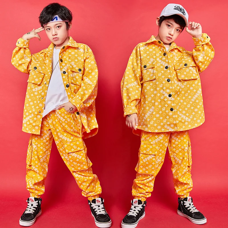 Детские танцевальные костюмы в стиле хип хоп детская одежда для уличных танцев