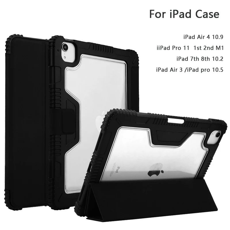 

For ipad 7th 8th 10 2 to 3 4 pro 10 5 ipad pro 11 1st 2nd m 1 drop shockproof resistance soft test solid case
