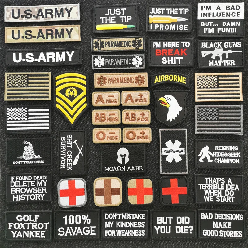 

Военная форма, значки, вышивка, нашивки для одежды, товары для шитья, декоративные наклейки, черно-белая наклейка Velcroing