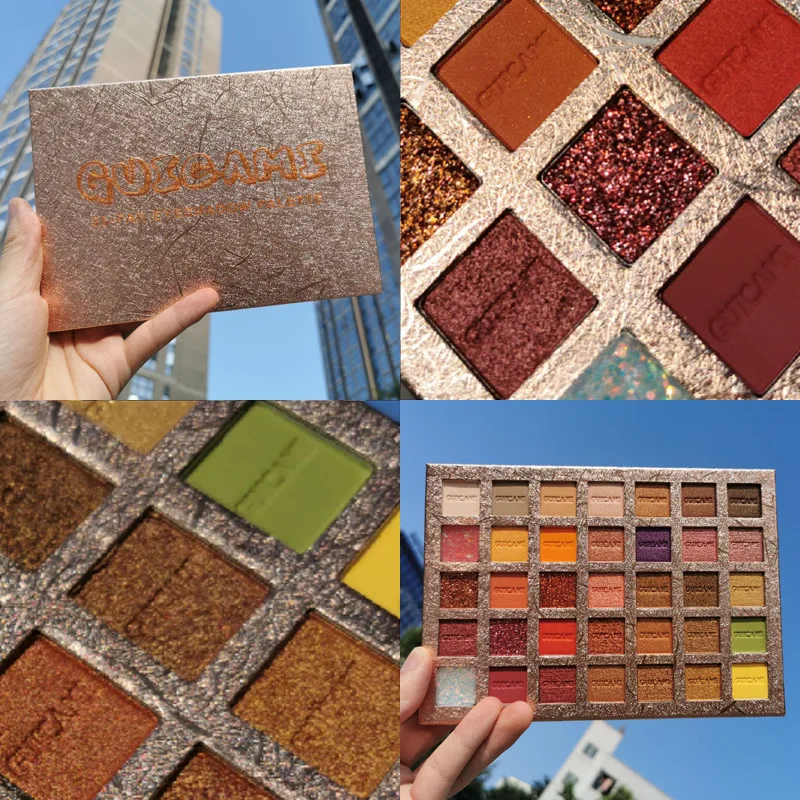 

35 color Eyeshadow Palette Unicorn Pearl Glitter Sequins Matte Earth Color Mashed Potatoes Color Professional cosmetics