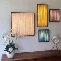 modern art deco fabric wall lamp rechargeable remote control luminaires for corridor living room bedroom atmosphere led lights