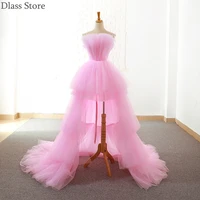 rose pink homecoming dress short front long back sweep train spaghetti strap tiered tulle evening dress %d0%bf%d0%bb%d0%b0%d1%82%d1%8c%d1%8f %d0%b7%d0%bd%d0%b0%d0%bc%d0%b5%d0%bd%d0%b8%d1%82%d0%be%d1%81%d1%82%d0%b5%d0%b9